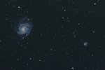 Bild: M 101 und NGC 5474