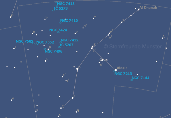 Grafik: Sternbild Kranich