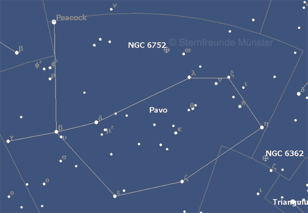 Grafik: Sternbild Pfau