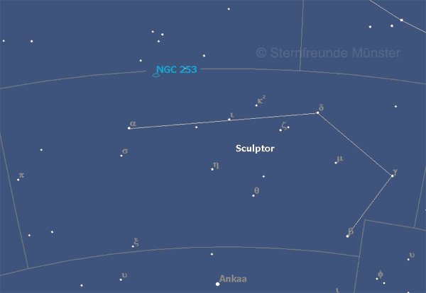 Grafik: Sternbild Bildhauer