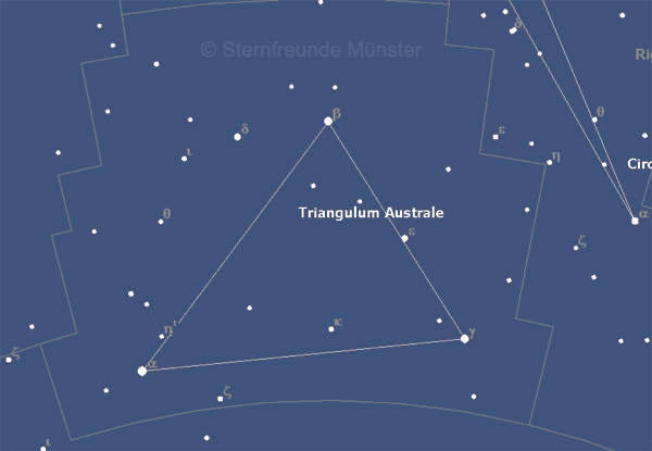 Grafik: Sternbild Sdliches Dreieck